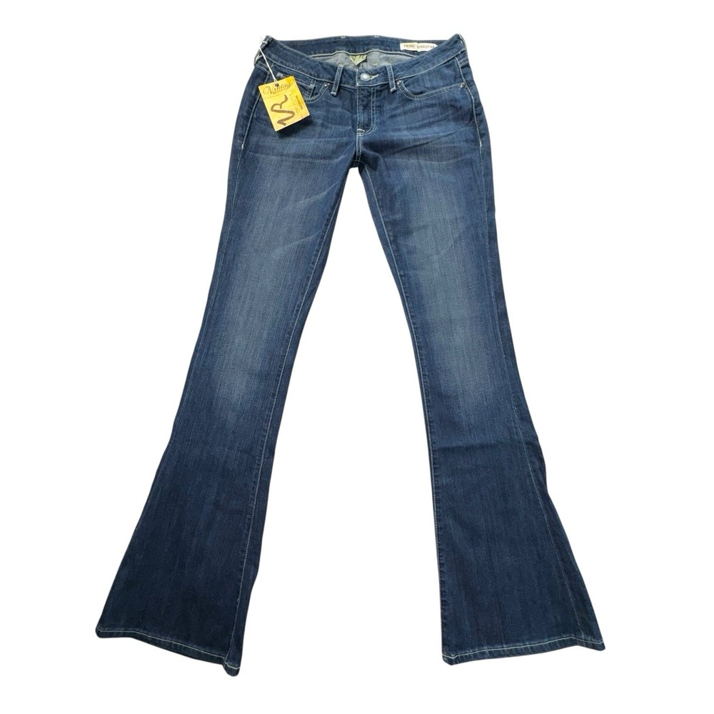 NWT Vintage Revolution Bell Flare Blue Stretch Jeans Denim 5 Pocket Sz 28